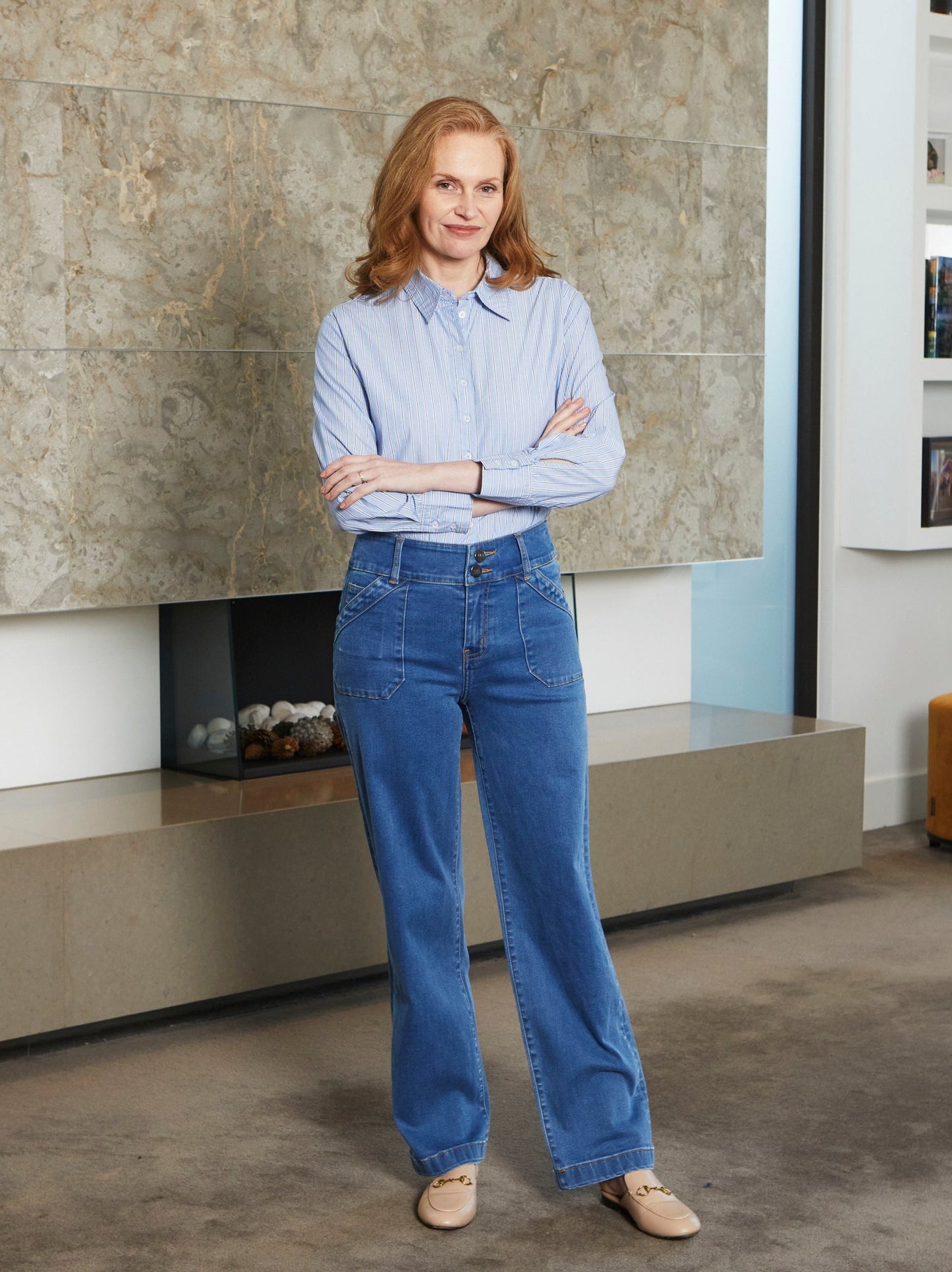 BAMW WIDE LEG JEAN