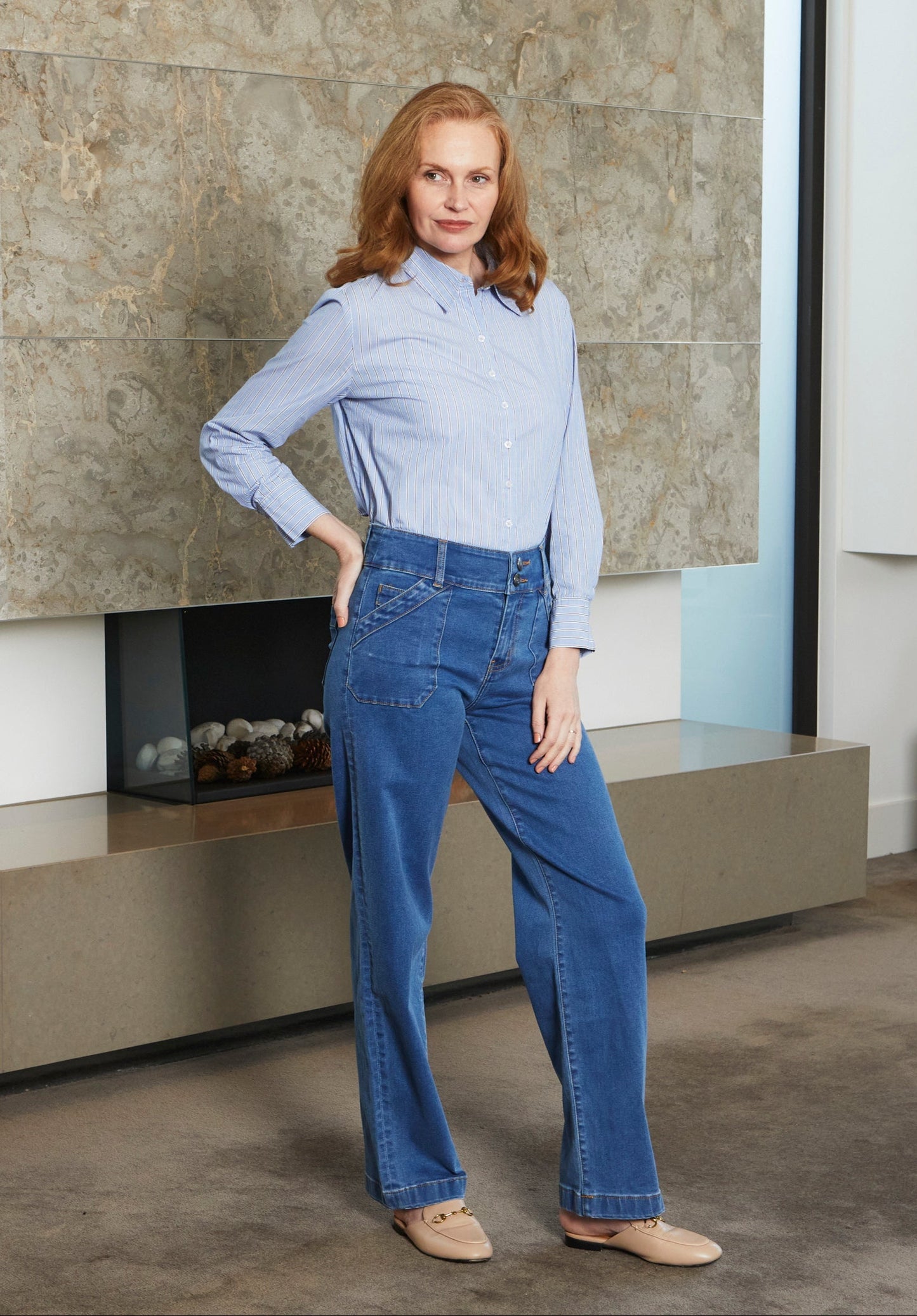 BAMW WIDE LEG JEAN