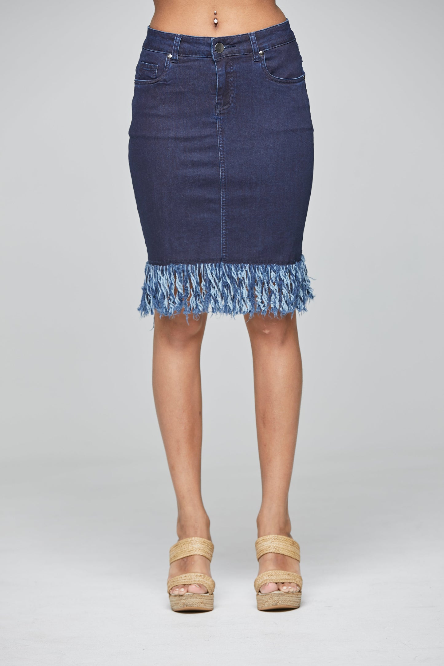 CRLYINK Knee Skirt