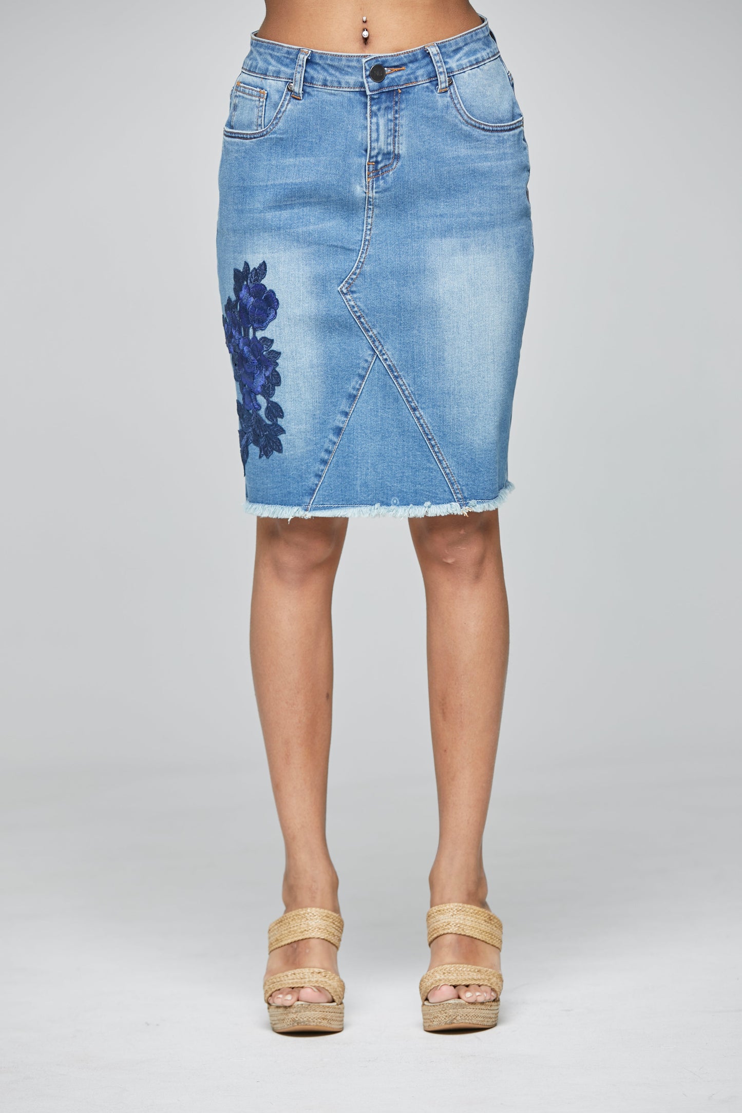 Finchley Knee Skirt Rose