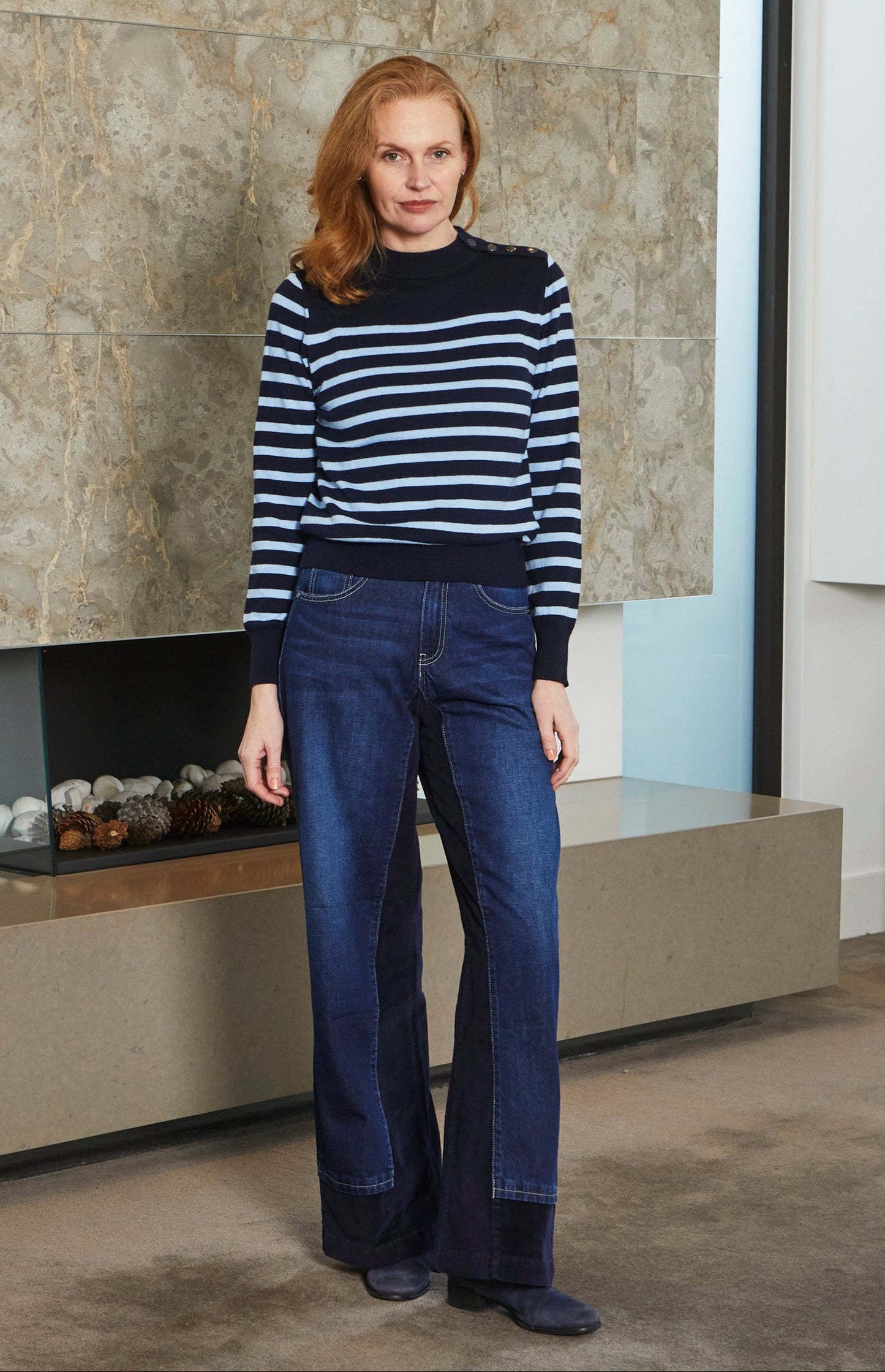 Sandringham Navy Stripe