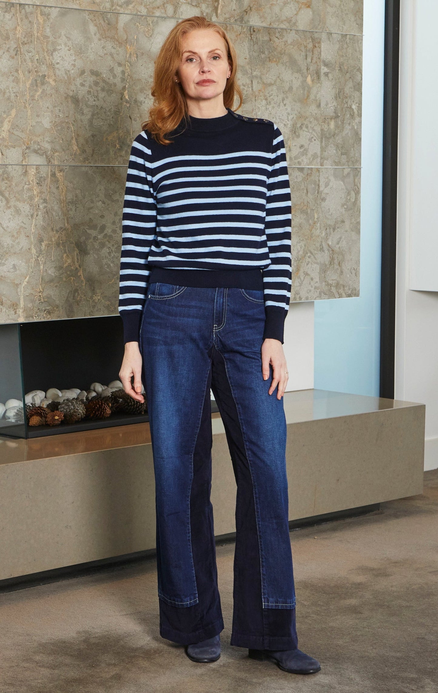 Sandringham Navy Stripe