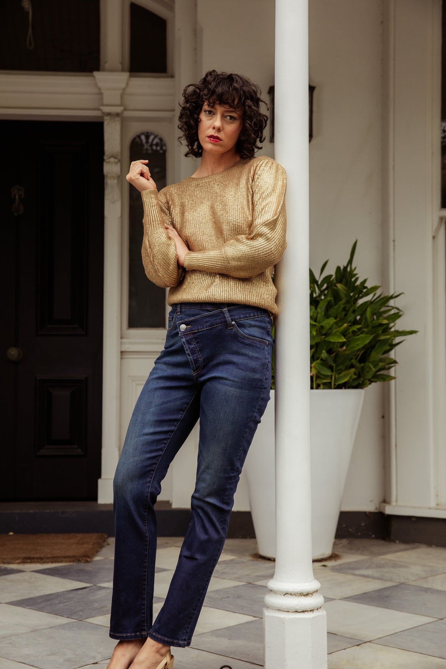 Ware Asymmetric waist Denim